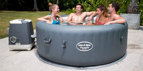 Lay-Z-Spa Palm Springs HydroJet Inflatable Portable Hot Tub Spa