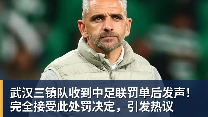 武汉三镇队收到中足联罚单后发声！完全接受此处罚决定，引发热议